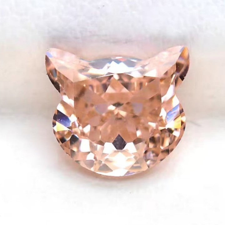 5A 7x8MM The Fortuna Cat Cut Loose CZ Stone - 2pcs