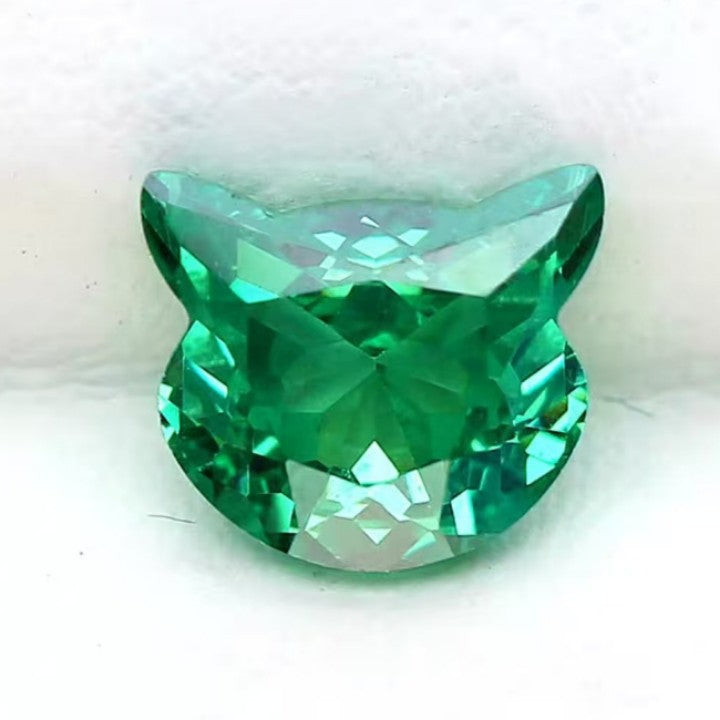 5A 7x8MM The Fortuna Cat Cut Loose CZ Stone - 2pcs