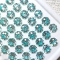5A 6-8mm Octagonal Coated Sandwich Bouquet Cut Loose CZ Stone - 2pcs