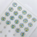 5A 6-8mm Round Coated Nest Cut Loose CZ Stone - 2pcs