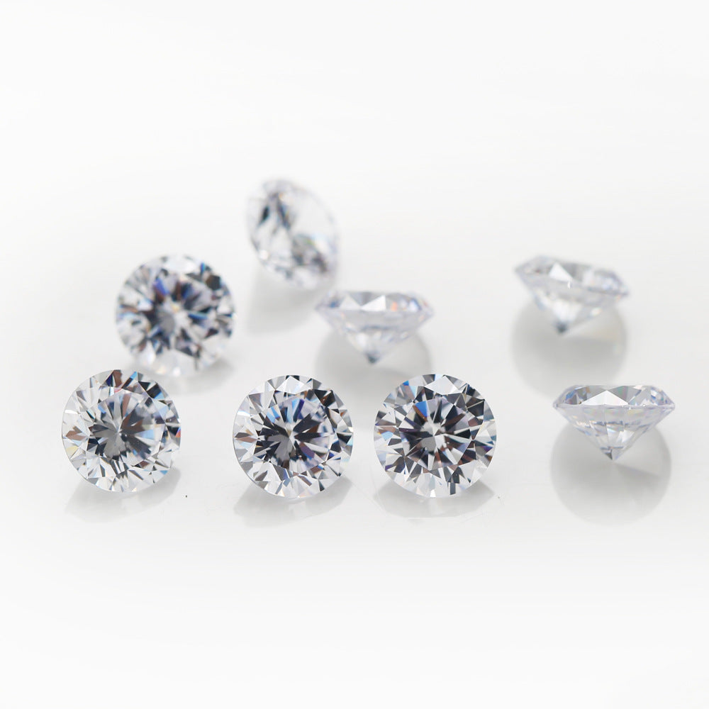 5A 0.8-2.7mm Round Point Cut Loose CZ Stone - 1000pcs
