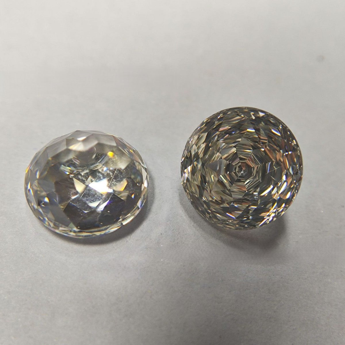 5A 4-8mm Round Rose Cut Loose CZ Stone - 2pcs