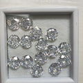 5A 6-10mm Octagonal Open-Back Rose Cut Loose CZ Stone - 2pcs