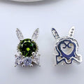 (2pcs)13.5*9.5mm Rabbite Rose Cut Zircon Spacer