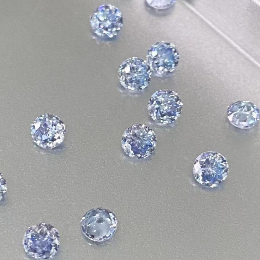 5A 4-8mm Round Bouquet Cut Loose CZ Stone - 2pcs
