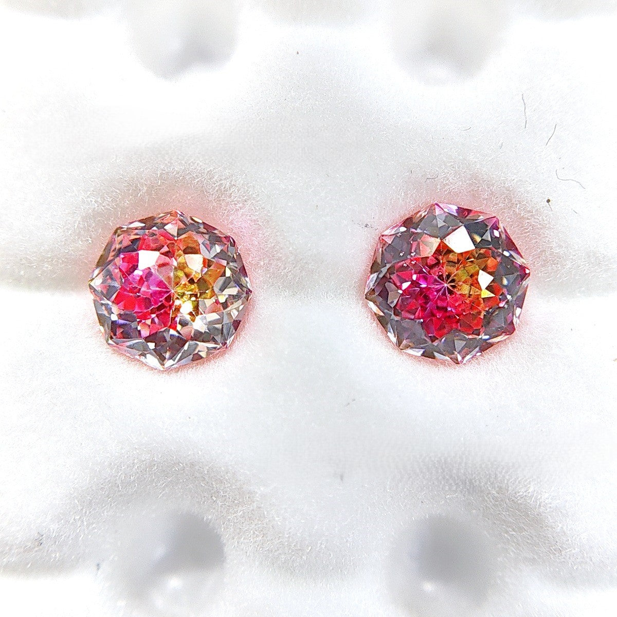 5A Octagonal Iridescent-Coated Bouquet Cut Loose CZ Stone - 2pcs