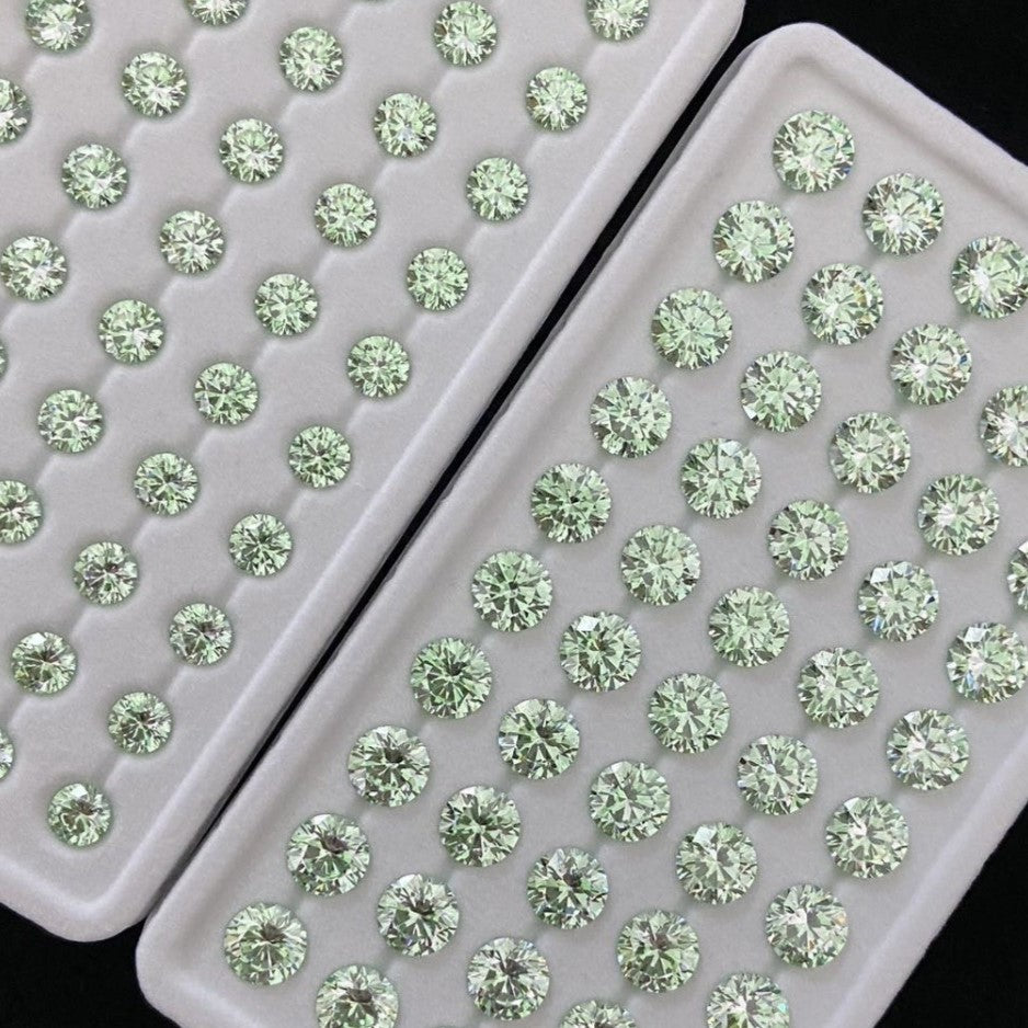 Round Gradient CZ with Hearts and Arrows