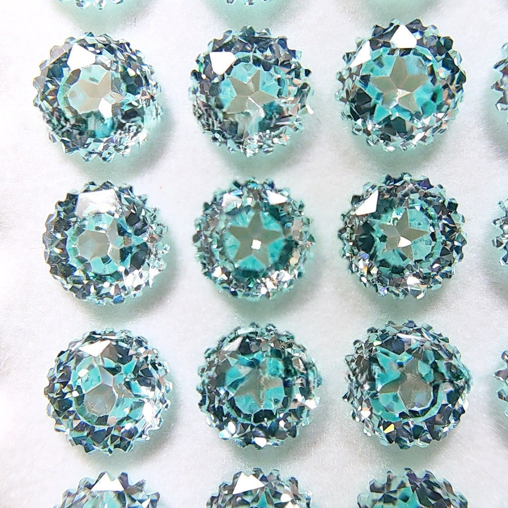 5A 6mm Round Ferris Wheel & Star Cut Loose CZ Stone with a Sweet Heart - 2pcs