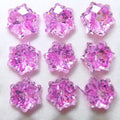5A 6mm Christmas Blizzard Sandwich Cut Loose CZ Stone - 2pcs