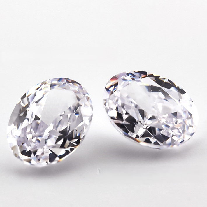 5A 4-16mm Oval Ice Flower Cut Loose CZ Stone - 1pcs
