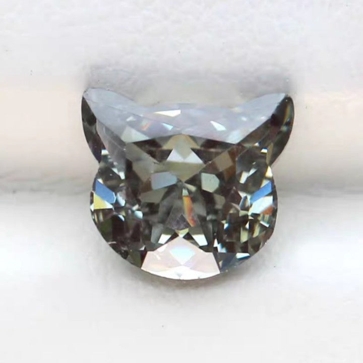 5A 7x8MM The Fortuna Cat Cut Loose CZ Stone - 2pcs