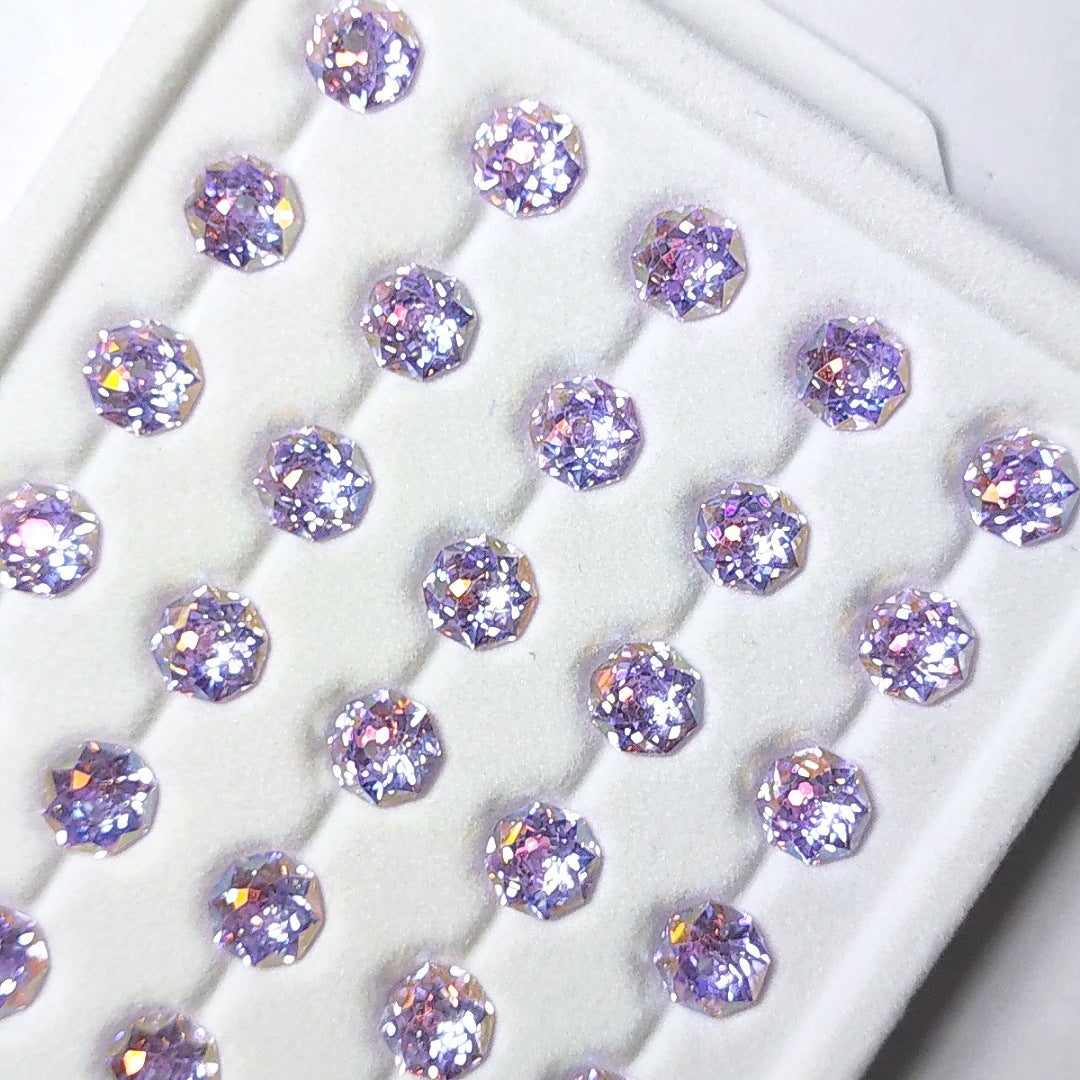 5A Octagonal Iridescent-Coated Bouquet Cut Loose CZ Stone - 2pcs