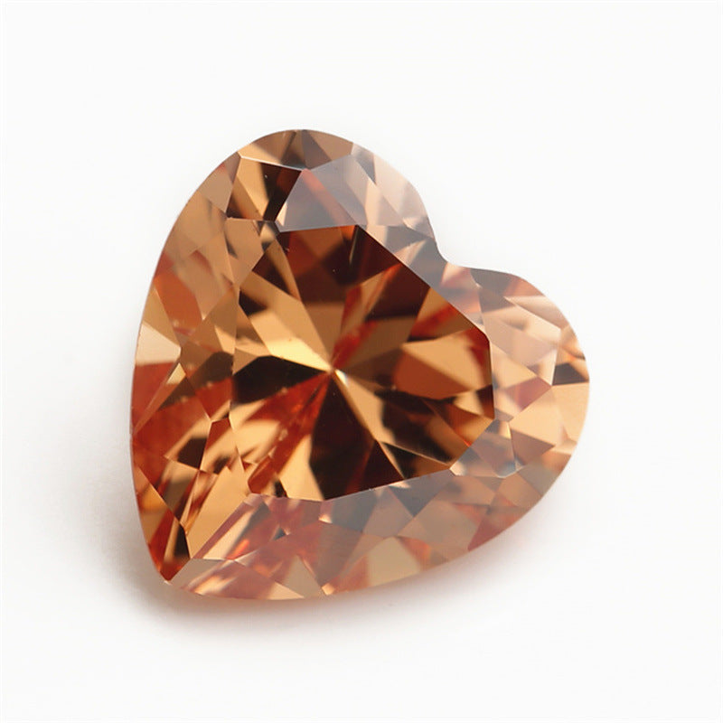 5A 3-20mm Heart Point Cut Loose CZ Stone - Bulk
