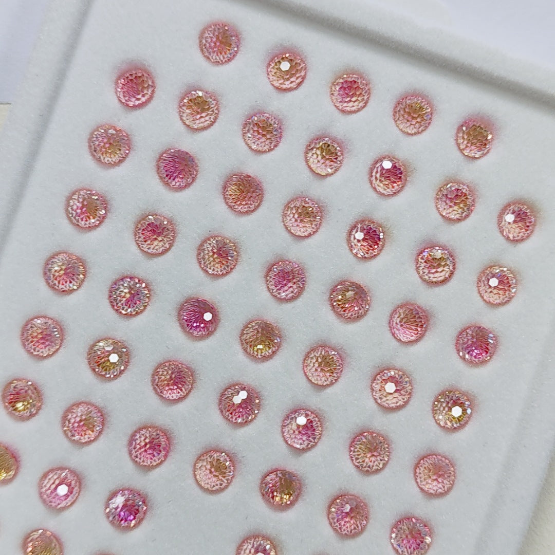 5A 4mm Round Flame Cut Loose CZ Stone - 2pcs