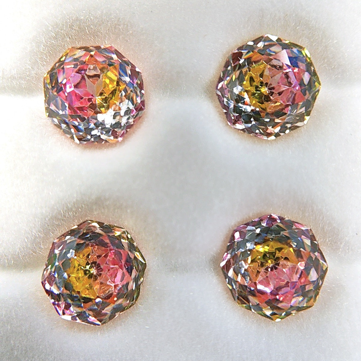 5A Octagonal Rose Cut Sandwich Loose CZ Stone - 2pcs