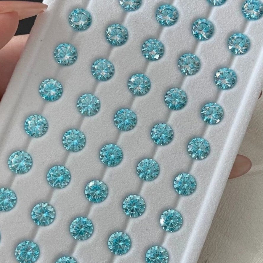 Round Gradient CZ with Hearts and Arrows