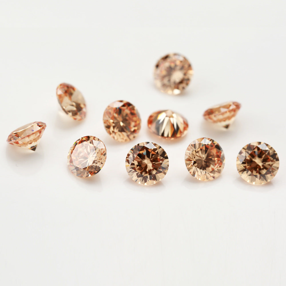5A 0.8-2.7mm Round Point Cut Loose CZ Stone - 1000pcs