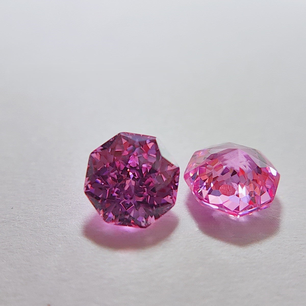 5A 6-8mm Octagonal Bouquet Cut Loose CZ Stone - 2pcs