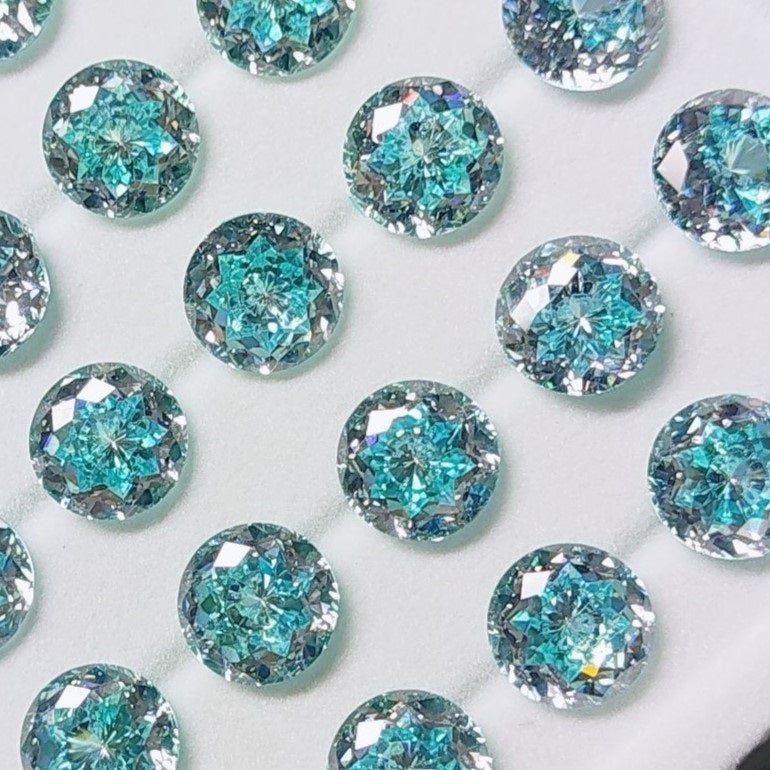 5A 4-8mm Round Bouquet Cut Loose CZ Stone - 2pcs