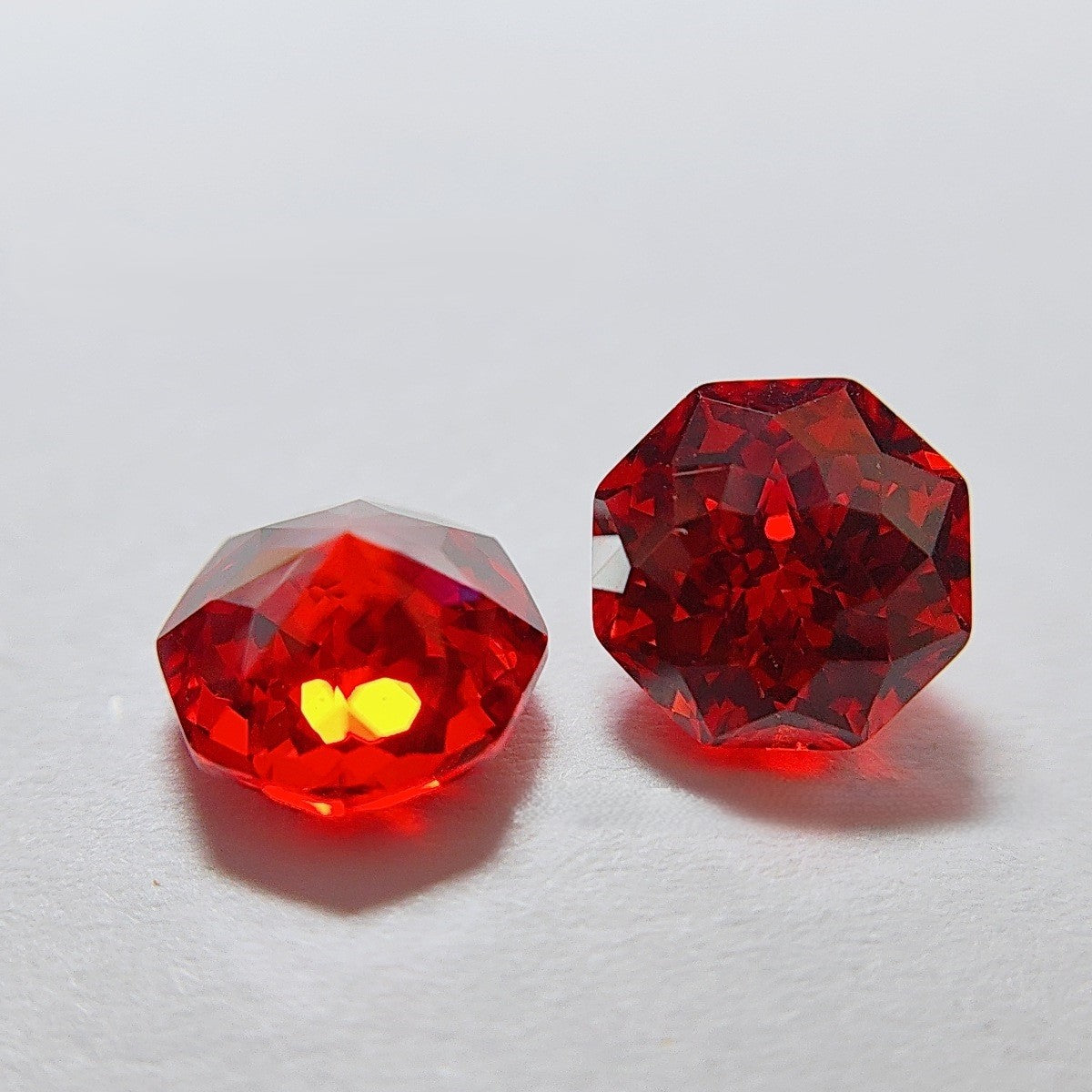 5A 6-8mm Octagonal Bouquet Cut Loose CZ Stone - 2pcs