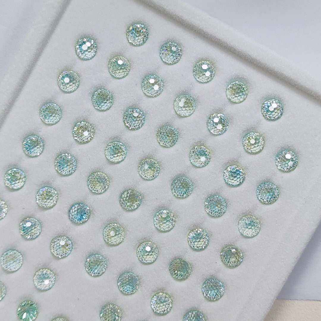 5A 4mm Round Flame Cut Loose CZ Stone - 2pcs