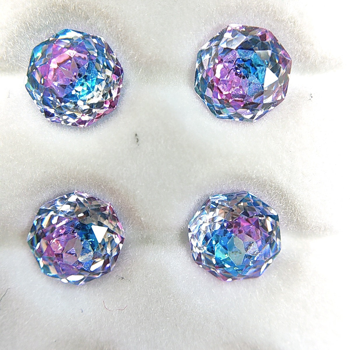 5A Octagonal Rose Cut Sandwich Loose CZ Stone - 2pcs