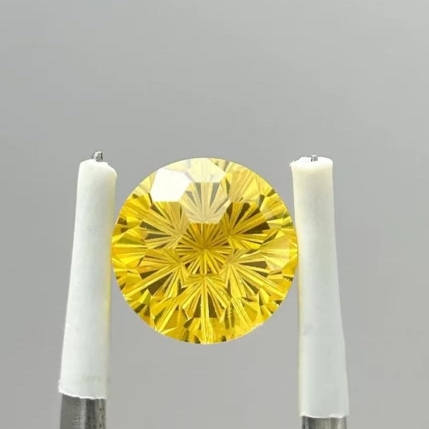 5A 5-10mm Round Firework Cut Loose CZ Stone - 2pcs