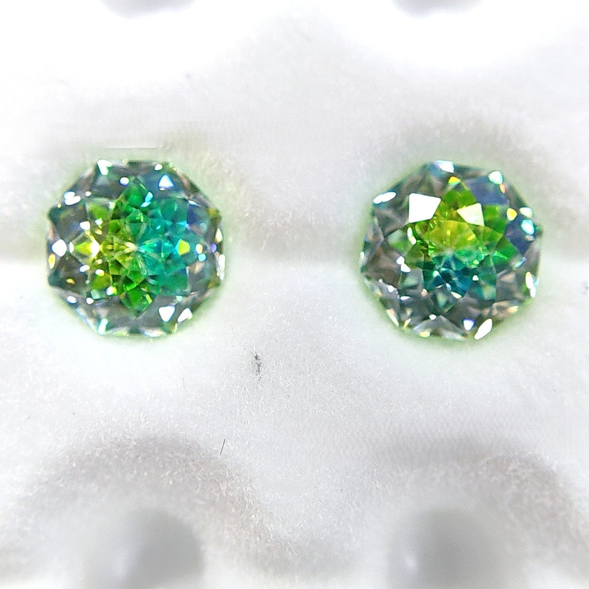 5A Octagonal Iridescent-Coated Bouquet Cut Loose CZ Stone - 2pcs