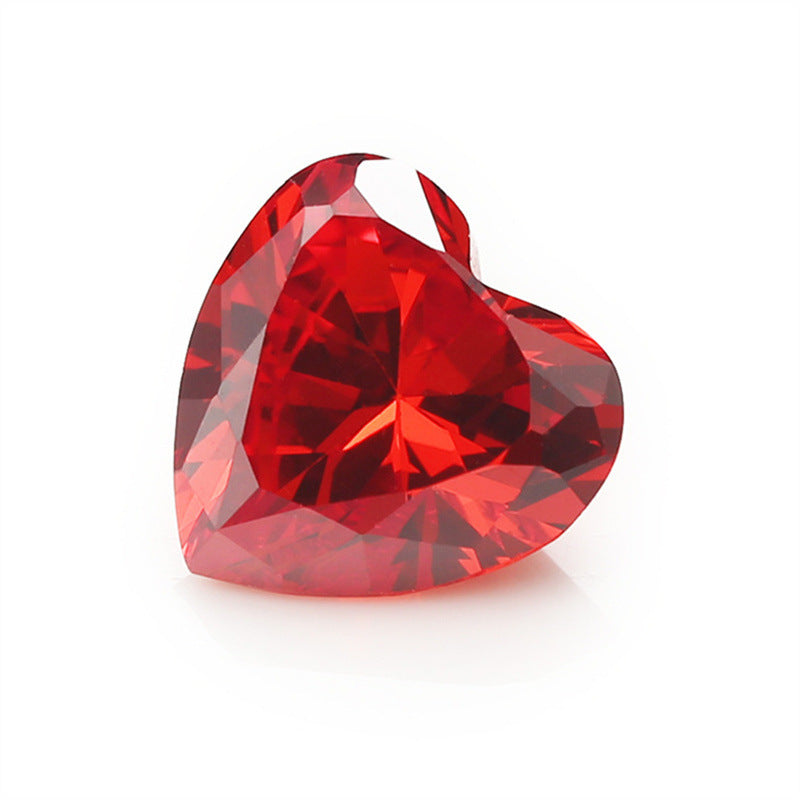 5A 3-20mm Heart Point Cut Loose CZ Stone - Bulk