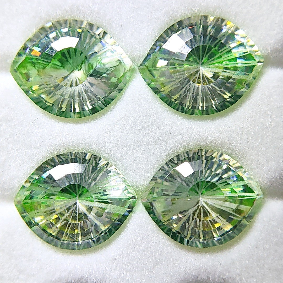 5A 8-10mm Gradient Evil Eye Firework Cut Loose CZ Stone - 1pcs