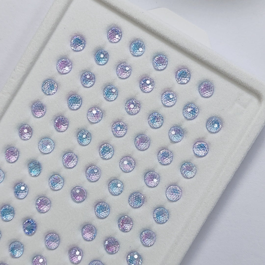 5A 4mm Round Flame Cut Loose CZ Stone - 2pcs