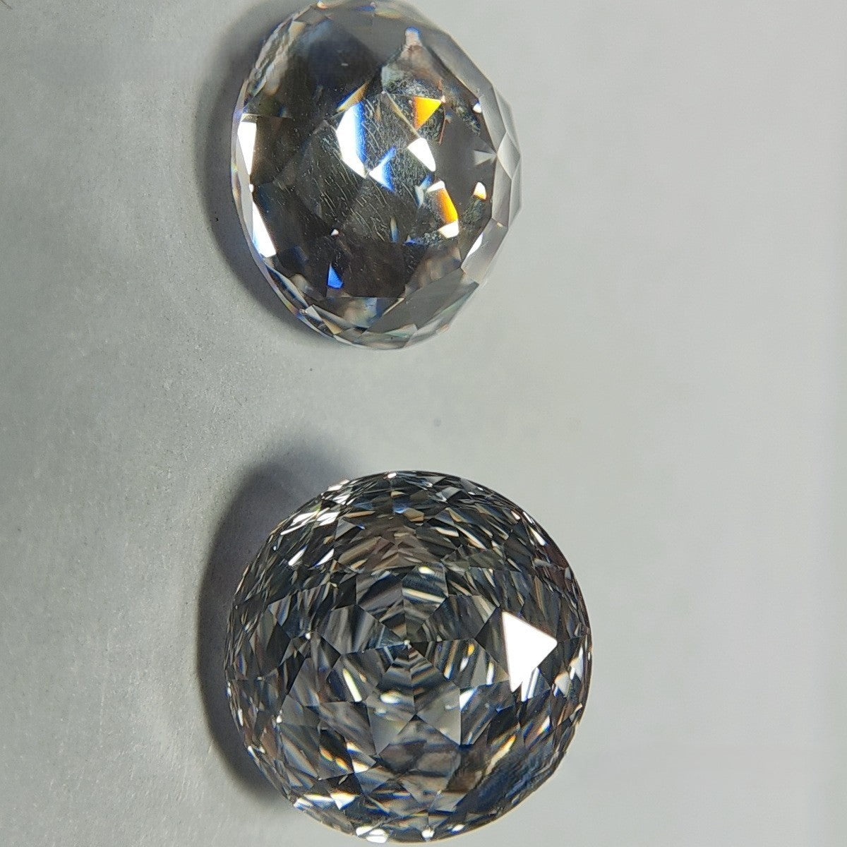 5A 4-8mm Round Rose Cut Loose CZ Stone - 2pcs