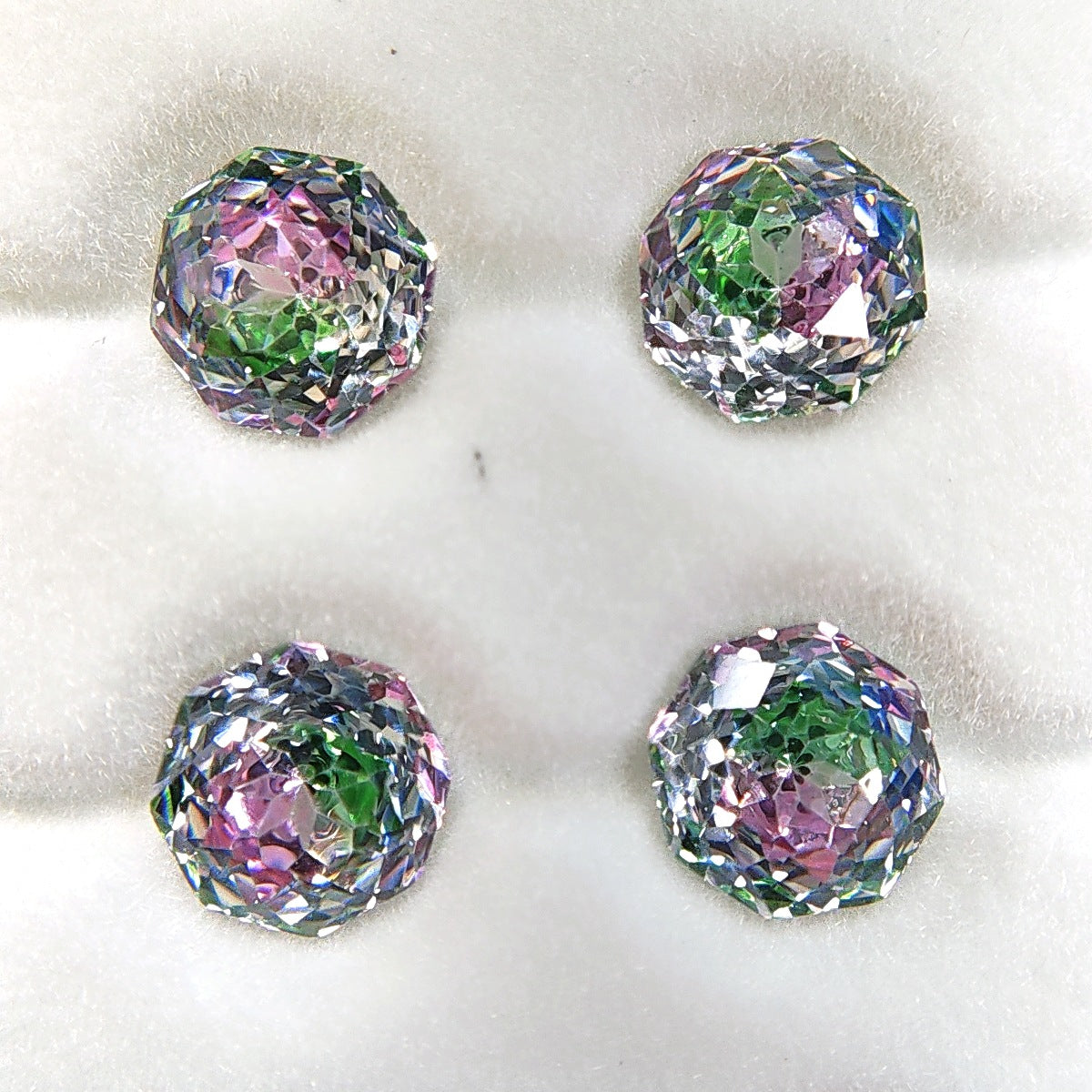 5A Octagonal Rose Cut Sandwich Loose CZ Stone - 2pcs