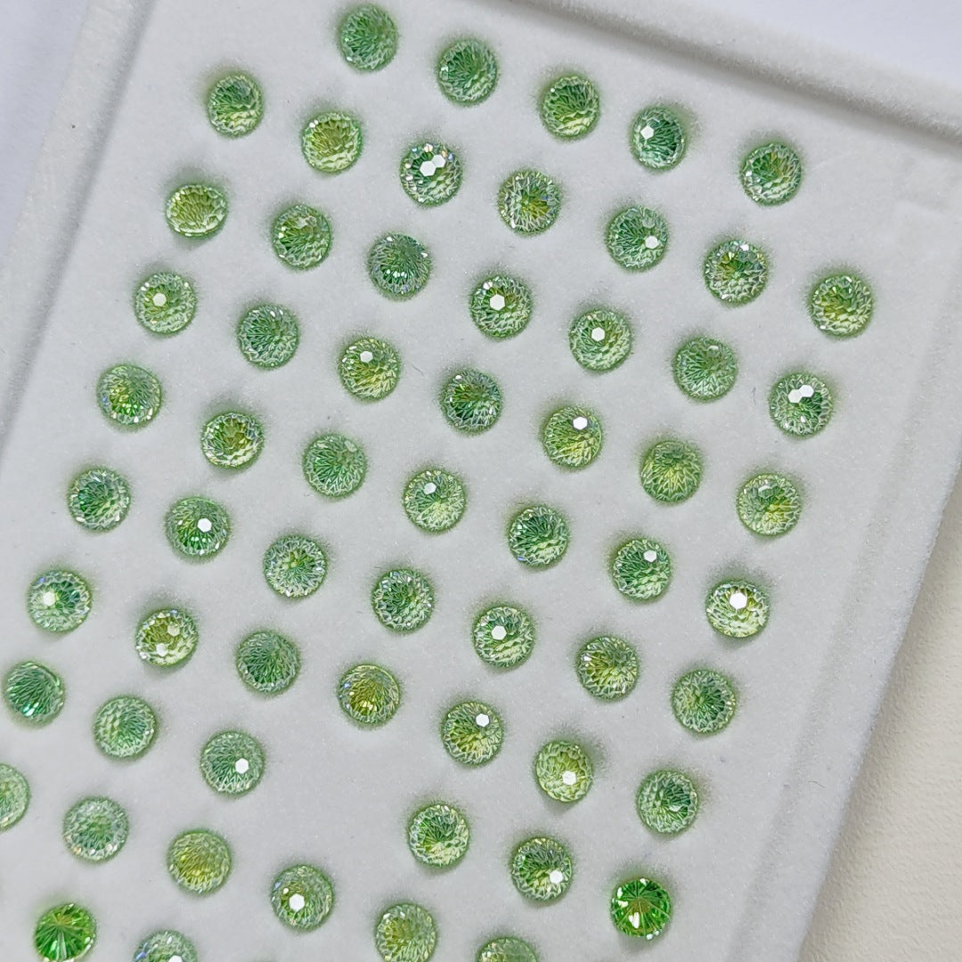 5A 4mm Round Flame Cut Loose CZ Stone - 2pcs