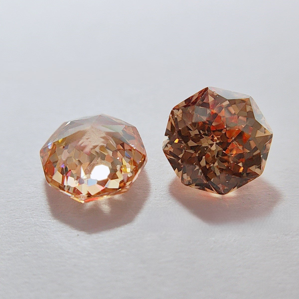 5A 6-8mm Octagonal Bouquet Cut Loose CZ Stone - 2pcs