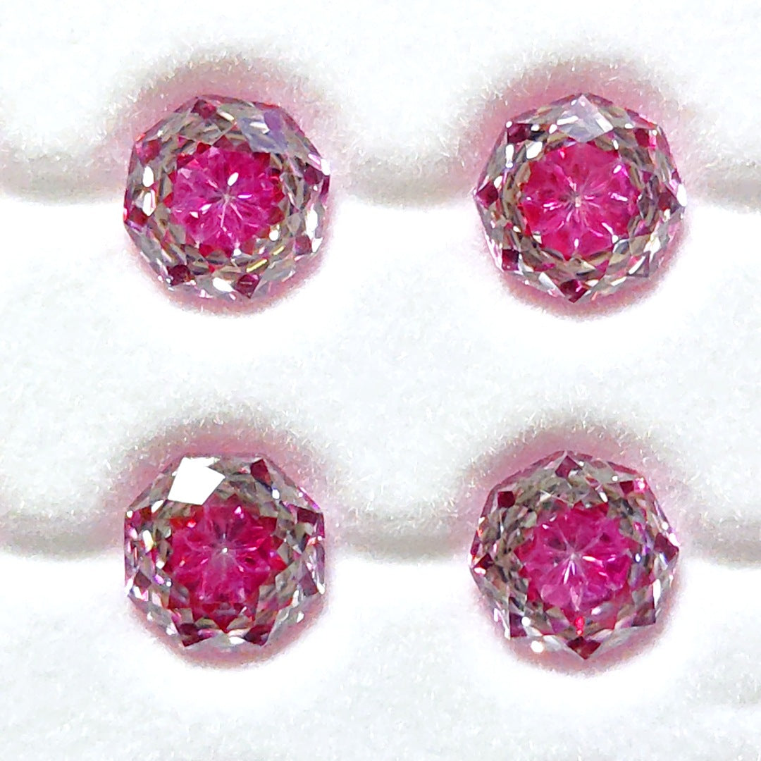 5A 6-8mm Octagonal Sweetheart Millennium Rose Cut Loose CZ Stone - 2pcs