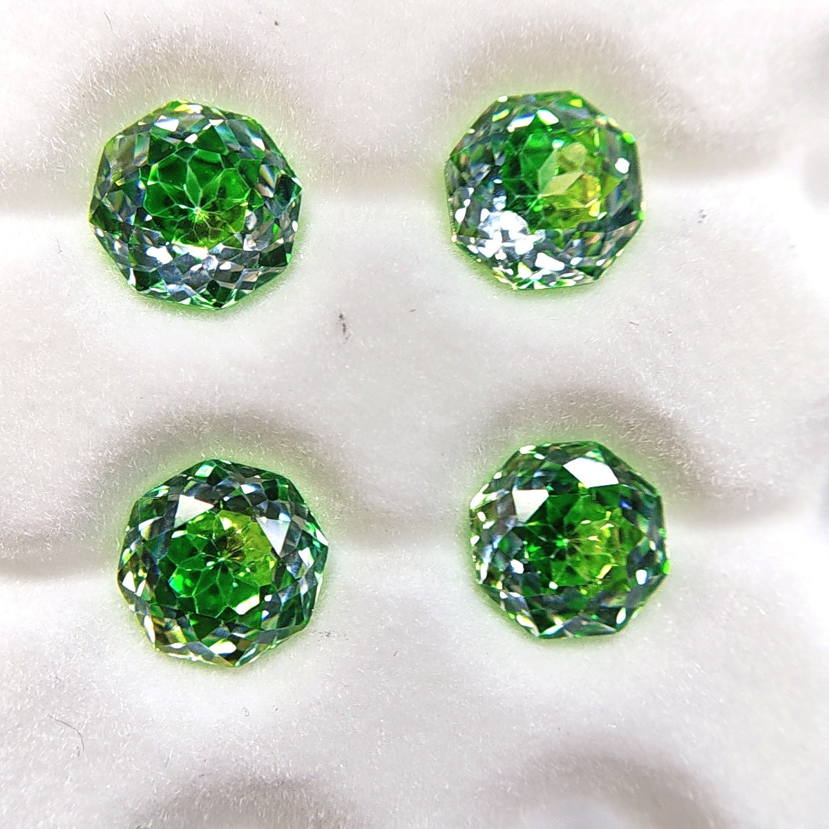 5A Octagonal Rose Cut Sandwich Loose CZ Stone - 2pcs