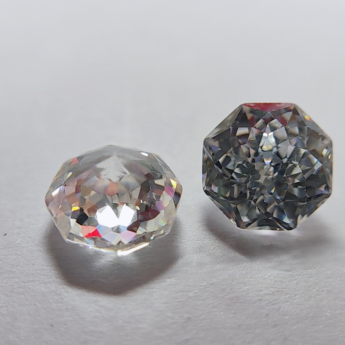 5A 6-8mm Octagonal Bouquet Cut Loose CZ Stone - 2pcs