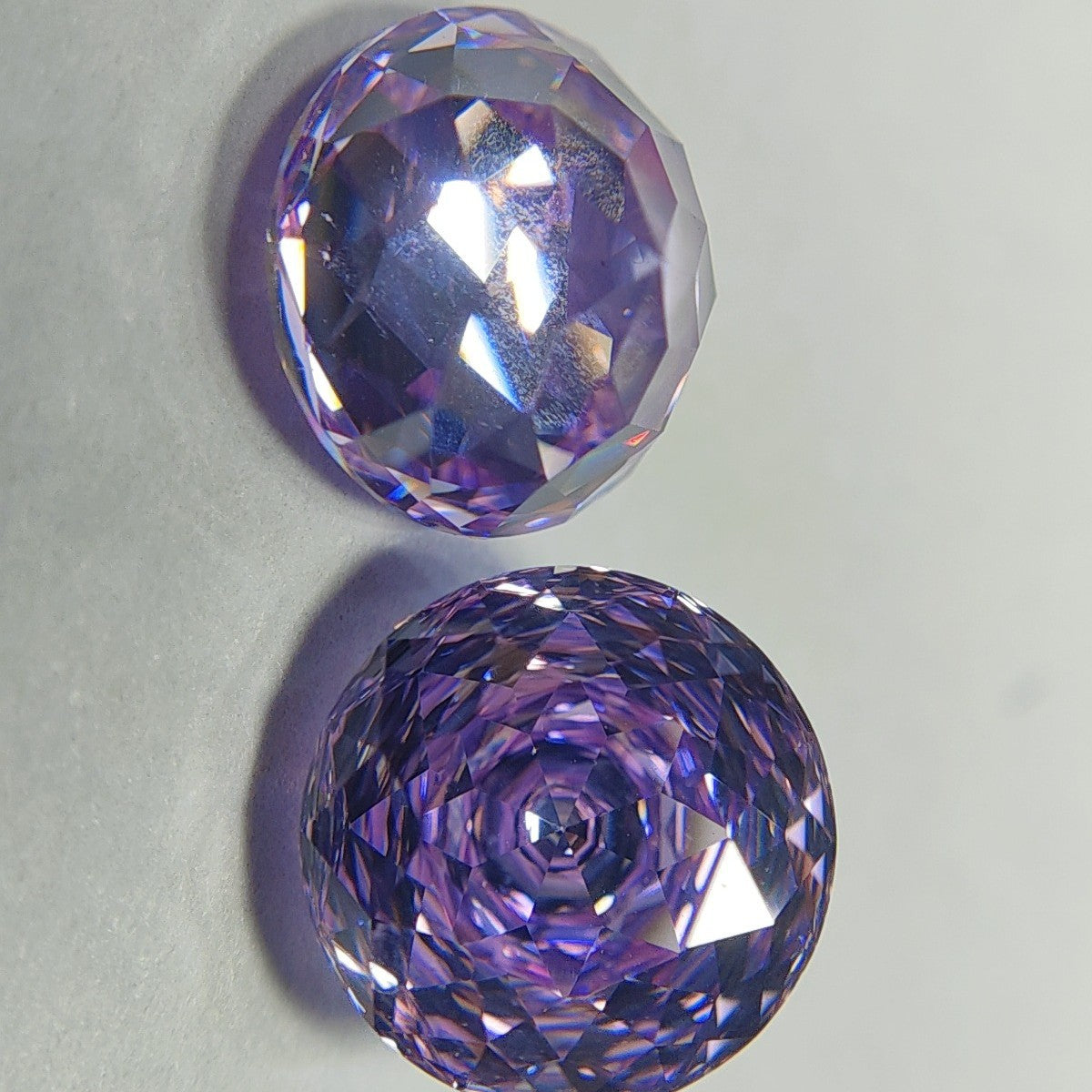 5A 4-8mm Round Rose Cut Loose CZ Stone - 2pcs