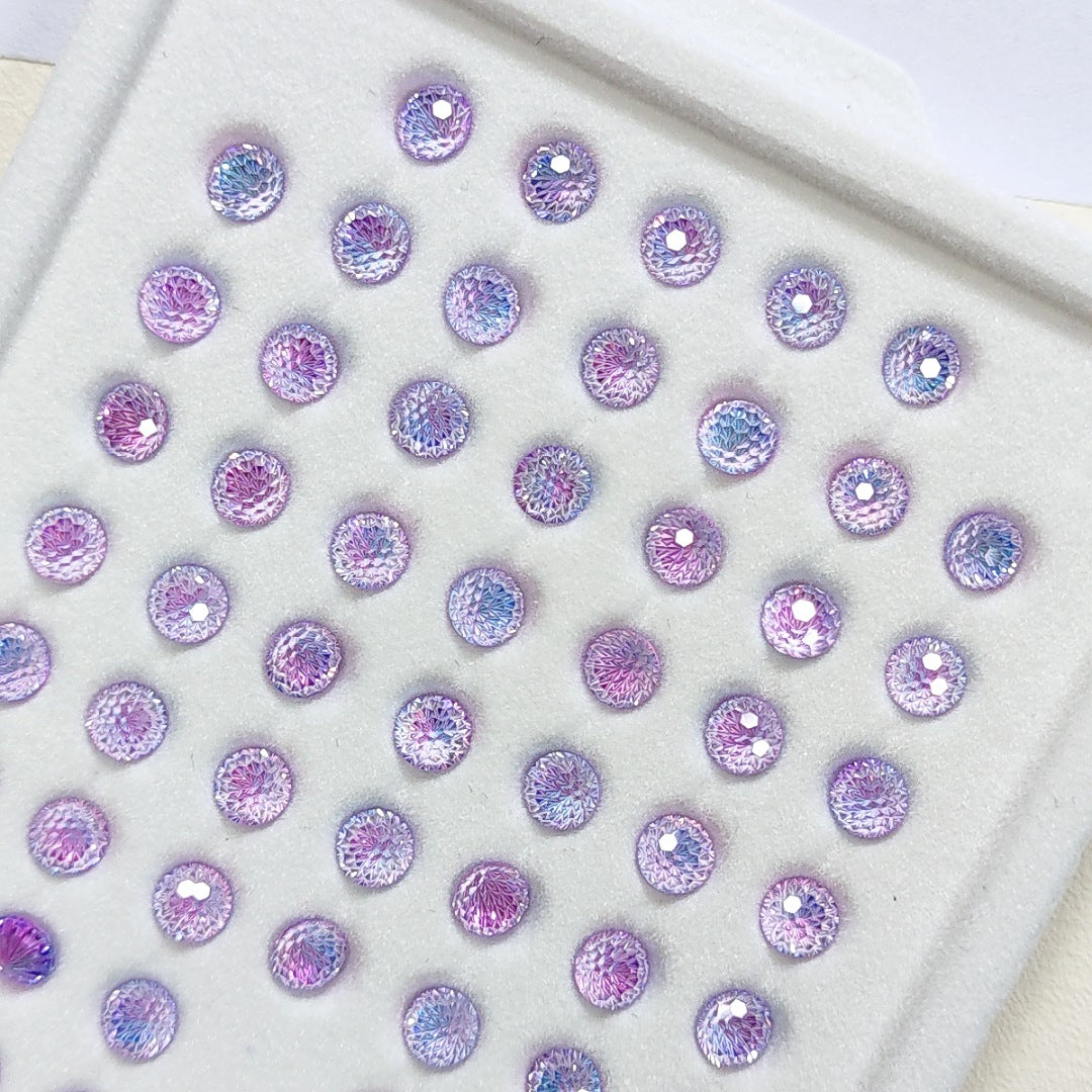 5A 4mm Round Flame Cut Loose CZ Stone - 2pcs