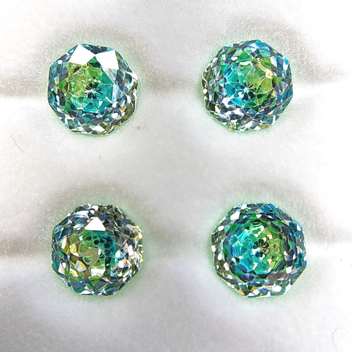 5A Octagonal Rose Cut Sandwich Loose CZ Stone - 2pcs