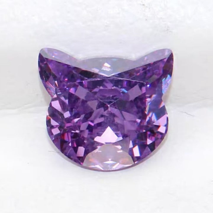 5A 7x8MM The Fortuna Cat Cut Loose CZ Stone - 2pcs