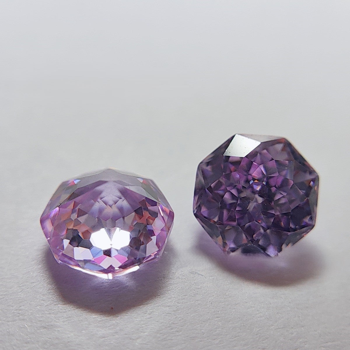 5A 6-8mm Octagonal Bouquet Cut Loose CZ Stone - 2pcs