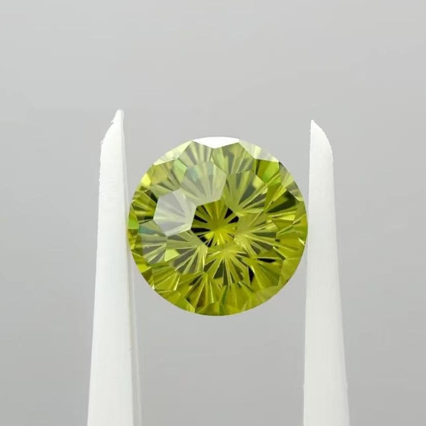 5A 5-10mm Round Firework Cut Loose CZ Stone - 2pcs