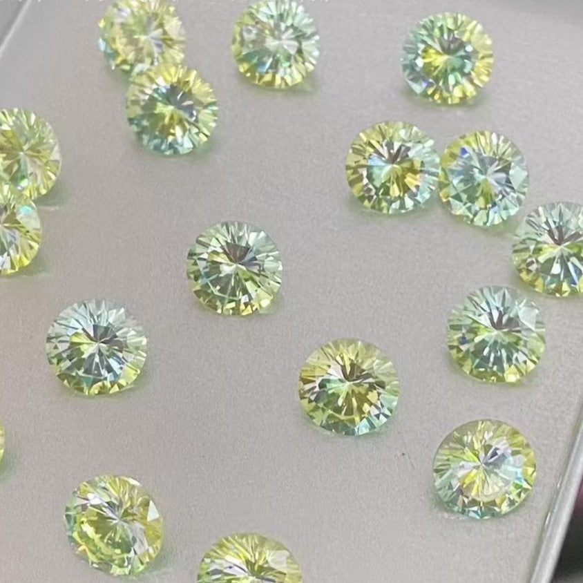 Round Gradient CZ with Hearts and Arrows