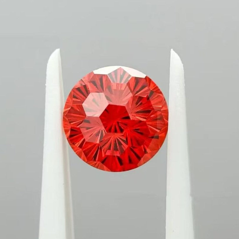 5A 5-10mm Round Firework Cut Loose CZ Stone - 2pcs