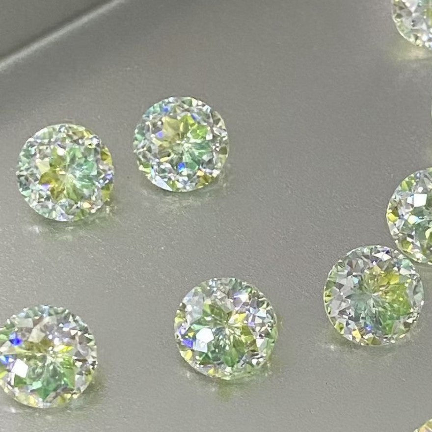 5A 4-8mm Round Bouquet Cut Loose CZ Stone - 2pcs
