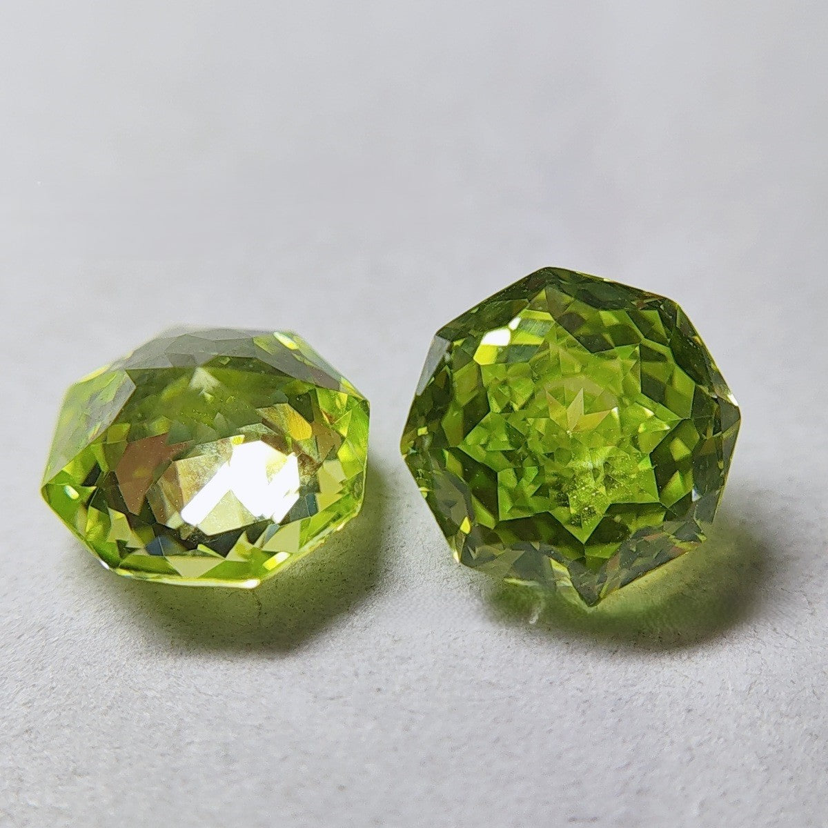 5A 6-8mm Octagonal Bouquet Cut Loose CZ Stone - 2pcs