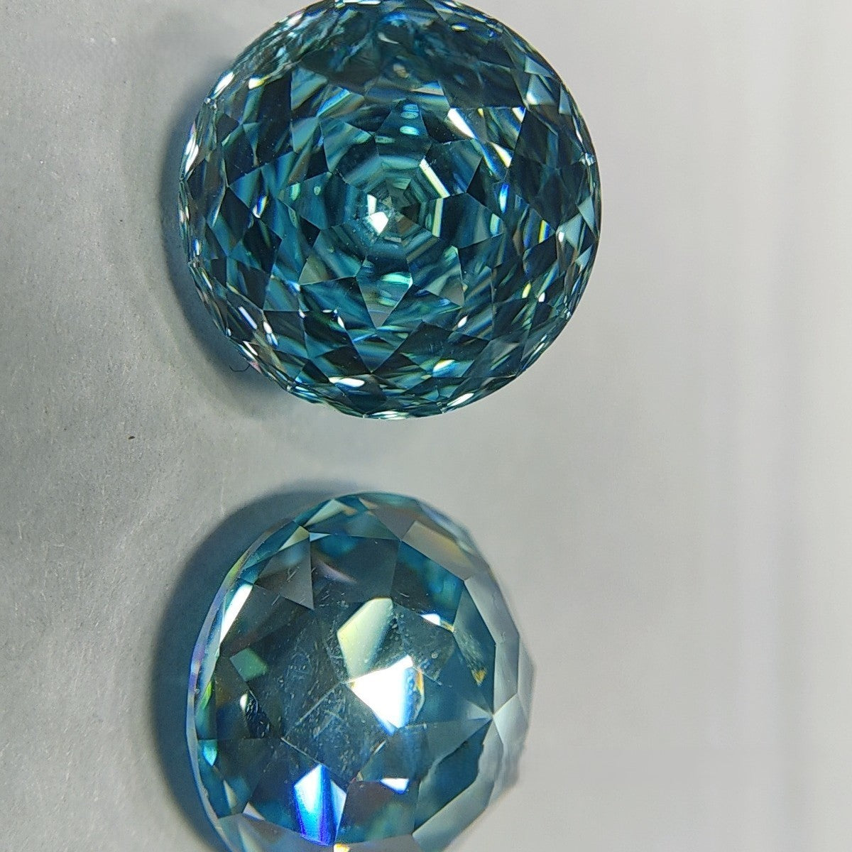 5A 4-8mm Round Rose Cut Loose CZ Stone - 2pcs