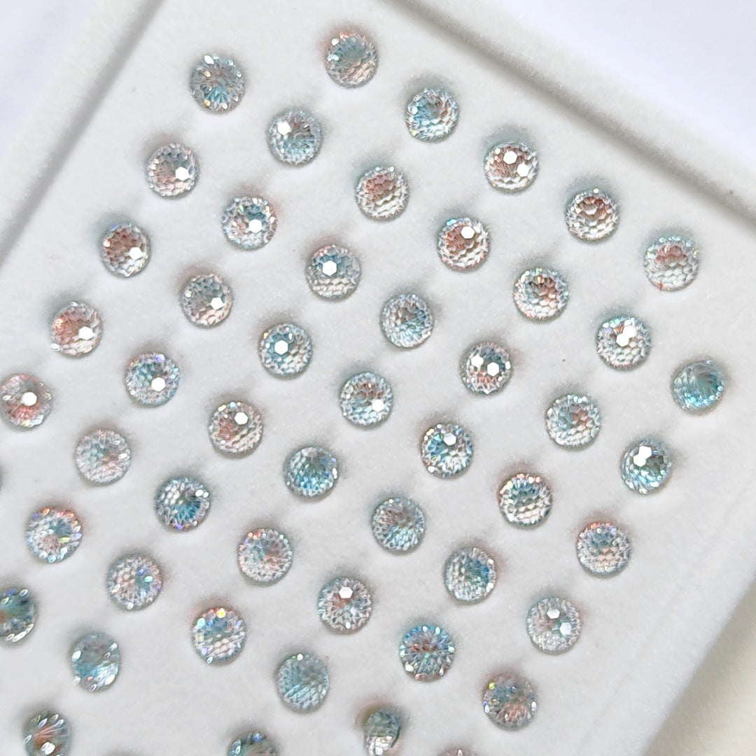 5A 4mm Round Flame Cut Loose CZ Stone - 2pcs